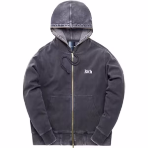 Kith Williams Crystal Wash Hoodie Asphalt
