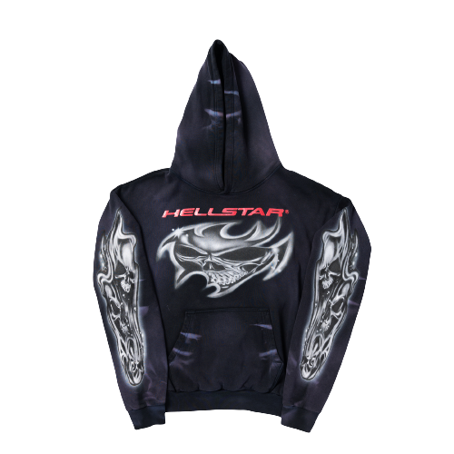 Hellstar Airbrushed Skull Hoodie Hellstar Airbrushed Skull Hoodie