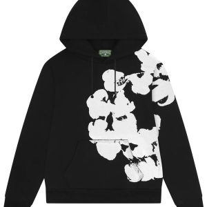 Denim Tears Biggie Cotton Wreath Black Hoodie