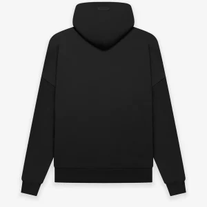 Fleece Zip Up Black Hoodie
