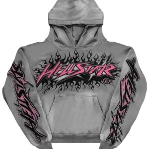 Hellstar Hoodie Future Flame In Grey