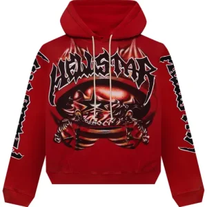 Hellstar Halloween Skeleton Airbrushed Hoodie Red