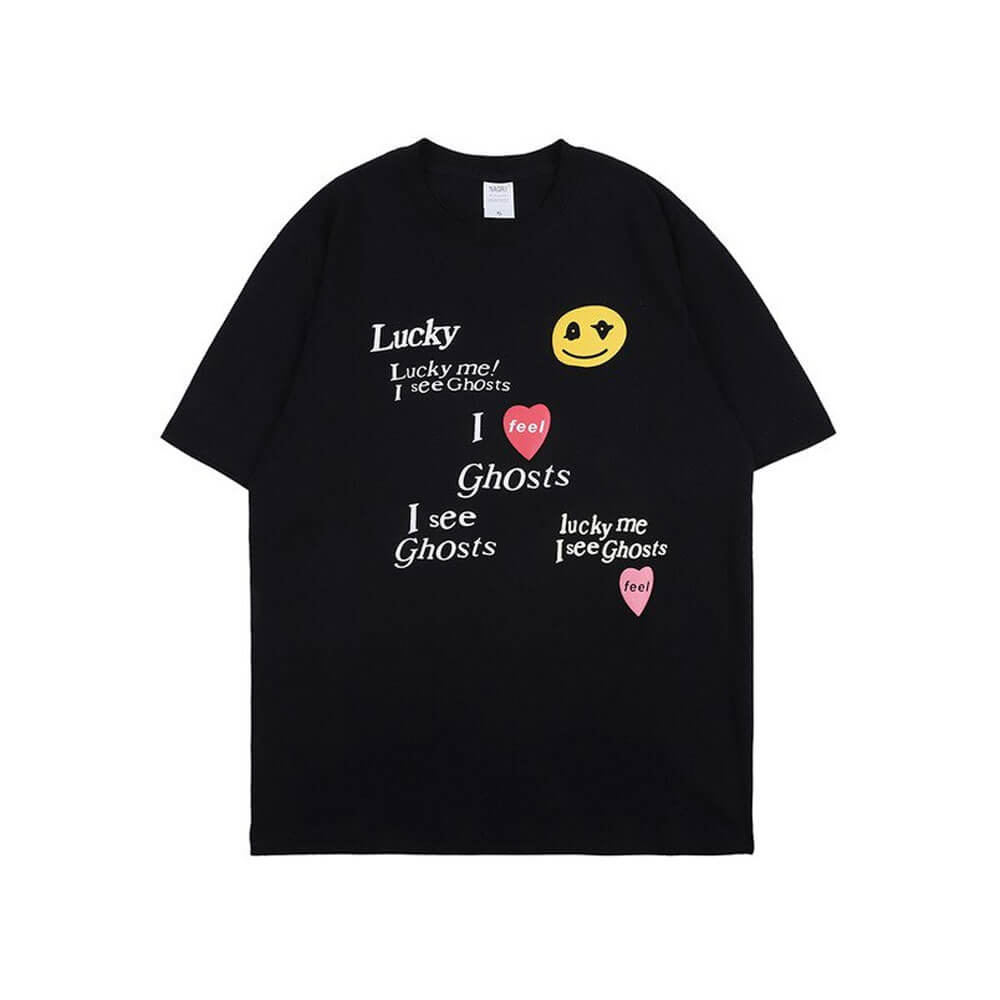 Kanye lucky Me I see Ghosts Smiley Face T-Shirt Kanye lucky Me I see Ghosts Smiley Face T-Shirt