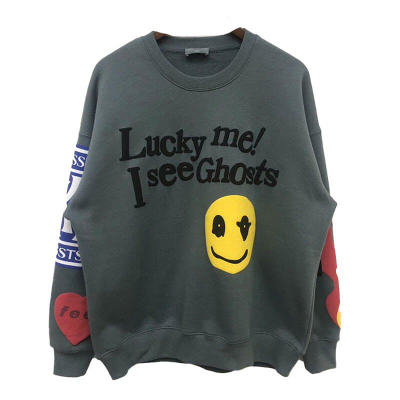 Kanye-West-Fashion-Lucky-Me-I-See-Ghost-Sweatshirts Kanye West Crewneck Lucky Me I See Ghost Sweatshirt