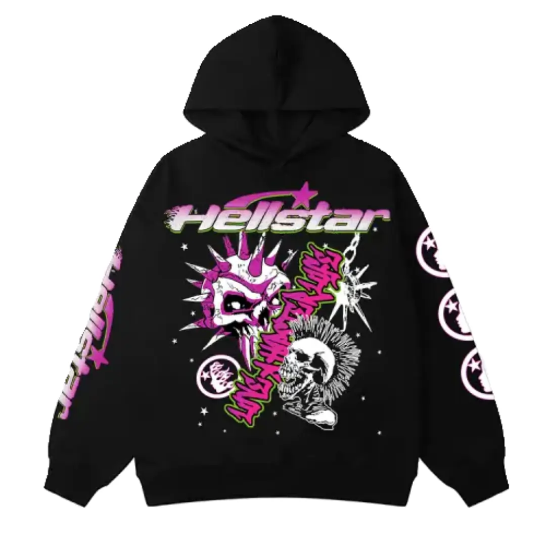 Black Hellstar Love Life Hoodie Black Hellstar Love Life Hoodie