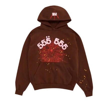 Sp5der-Worldwide-Angel-Number-Hoodie-‘Brown Sp5der Worldwide Angel Number Hoodie Brown