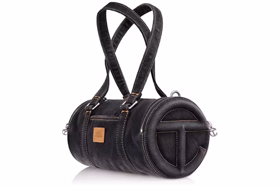 Telfar-Medium-Denim-Duffle-Black Telfar Medium Denim Duffle Black