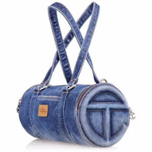 Telfar Medium Denim Duffle Blue