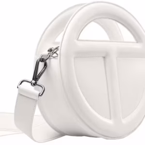 Telfar Round Circle Bag White