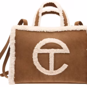 Telfar Shmedium Shearling Shopper Roasted Chestnut