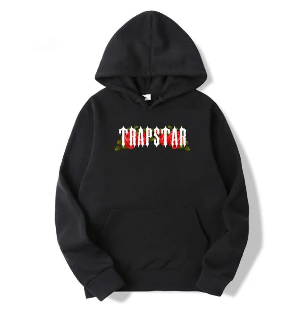 Trapstar-Flowers-Hoodie Trapstar Black Flowers Hoodie