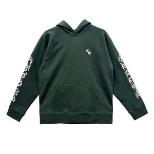 Chrome Hearts Embroidered CH Hoodie in premium green