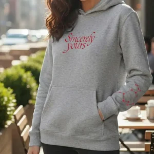 Handmade Sincerely yours Salish Matter Hoodie: Embroidered Fleece Salish