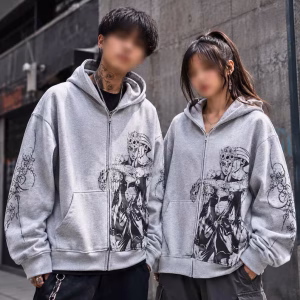 Jojo-Bizarre Adventure Anime Hoodie, Harajuku Oversized Couple Sweatshirts, Y2k Streetwear
